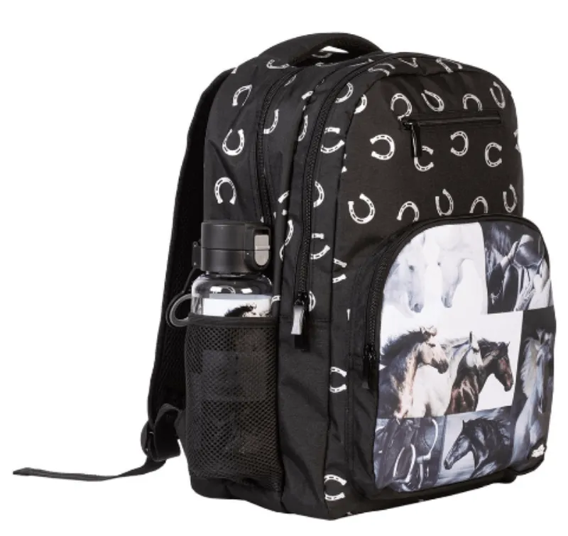Spencil Backpack - Black & White Horses