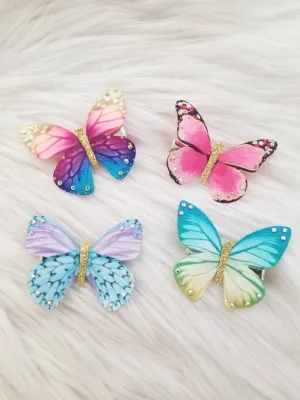 Studded Butterfly Kisses Hair Clips