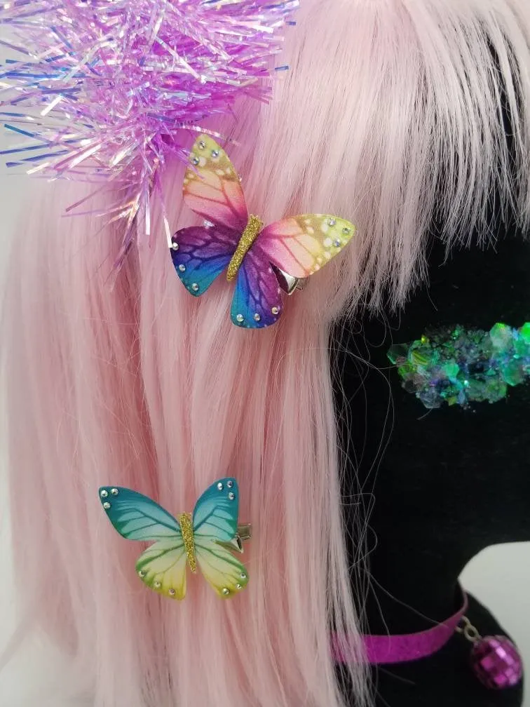 Studded Butterfly Kisses Hair Clips