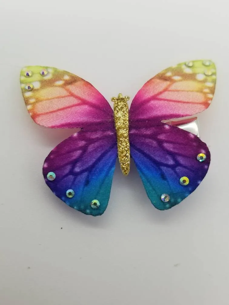 Studded Butterfly Kisses Hair Clips