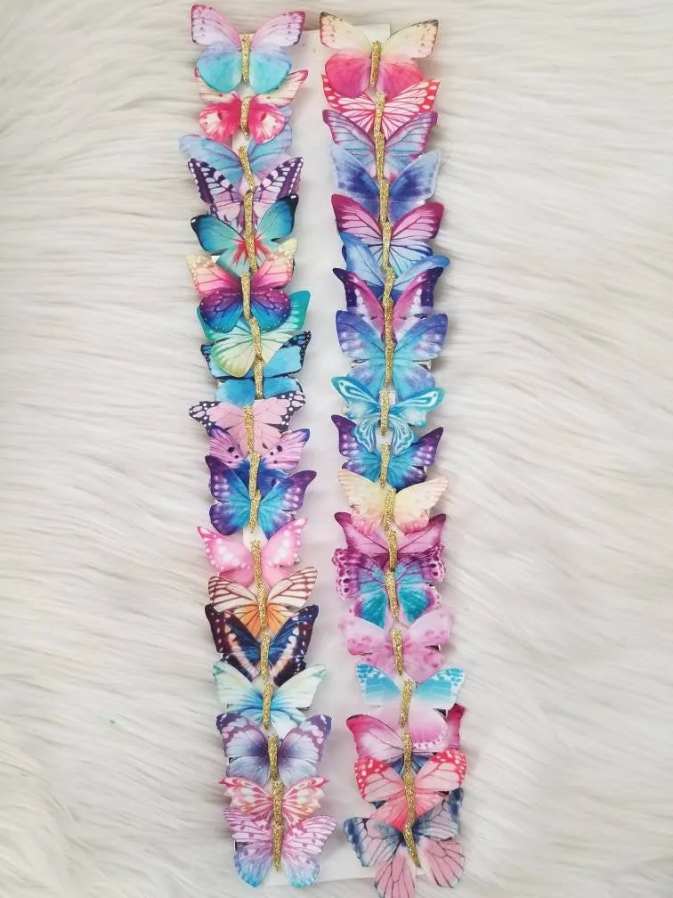 Studded Butterfly Kisses Hair Clips