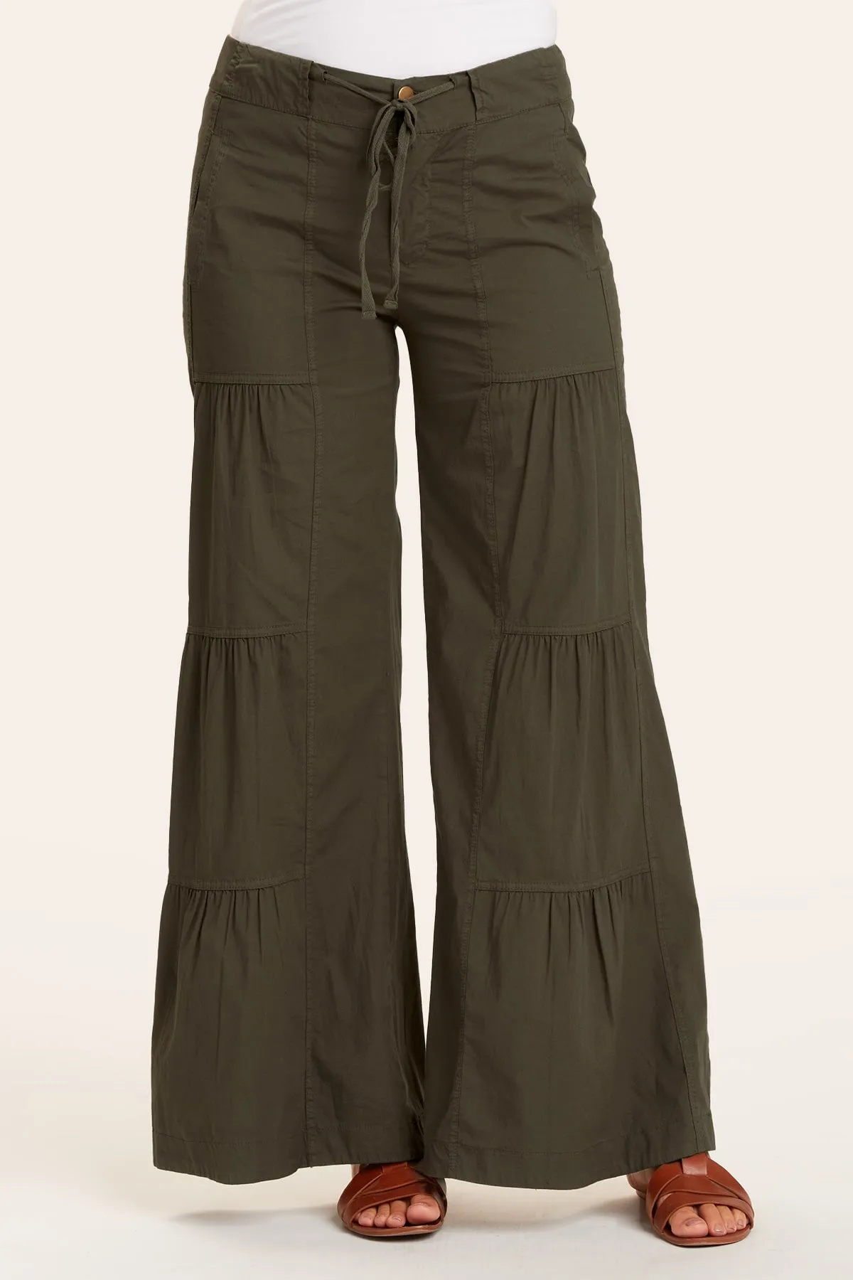 Terraced Wide Leg Pant