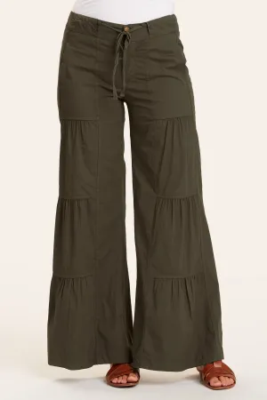Terraced Wide Leg Pant