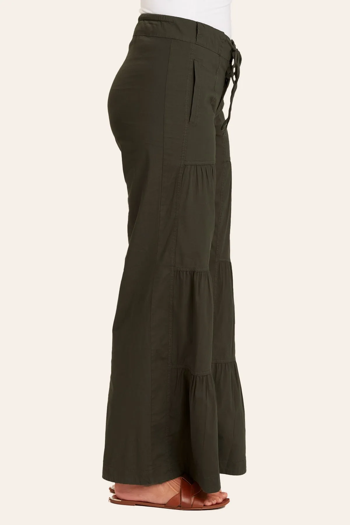 Terraced Wide Leg Pant
