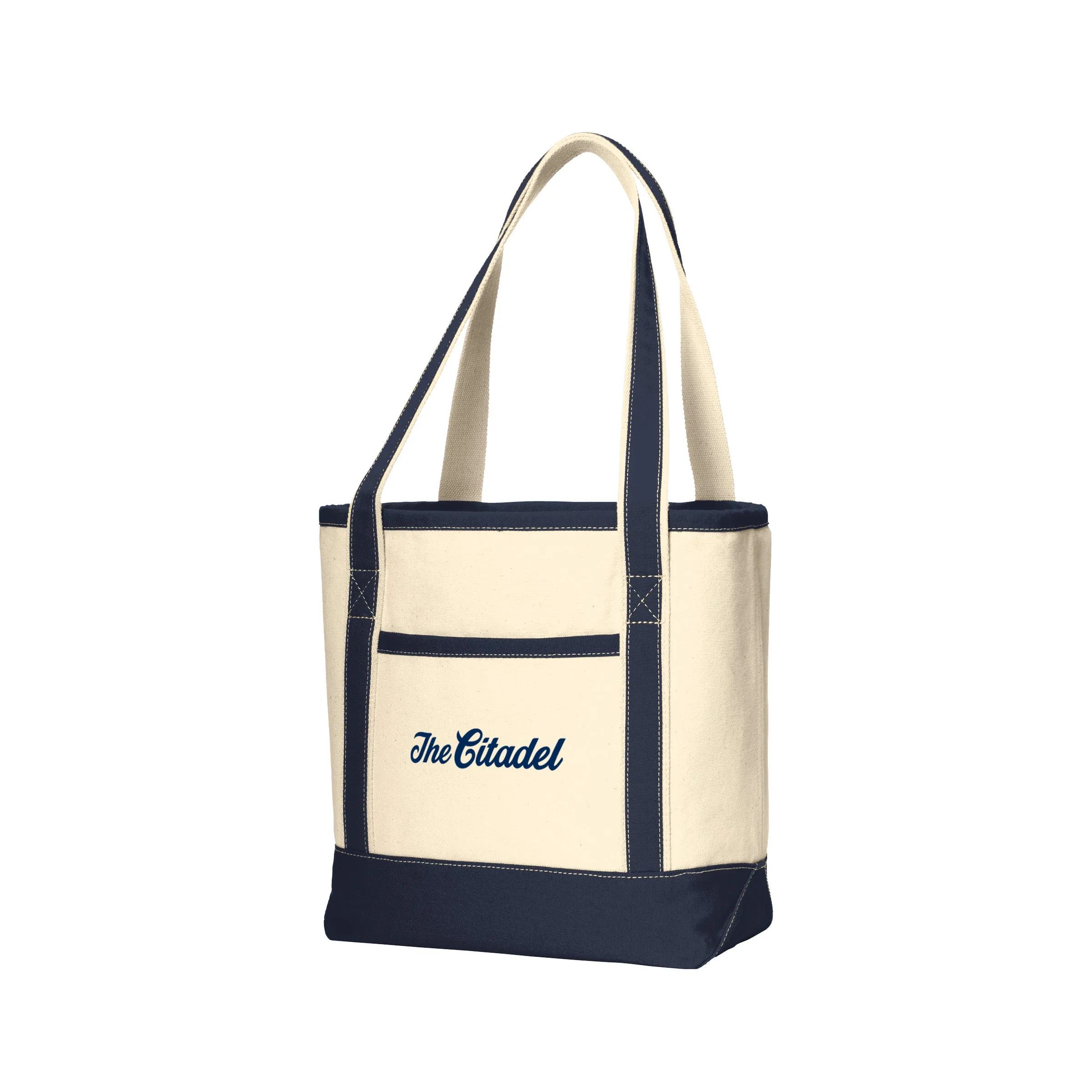 The Citadel Script Logo, Medium Cotton Canvas Boat Tote