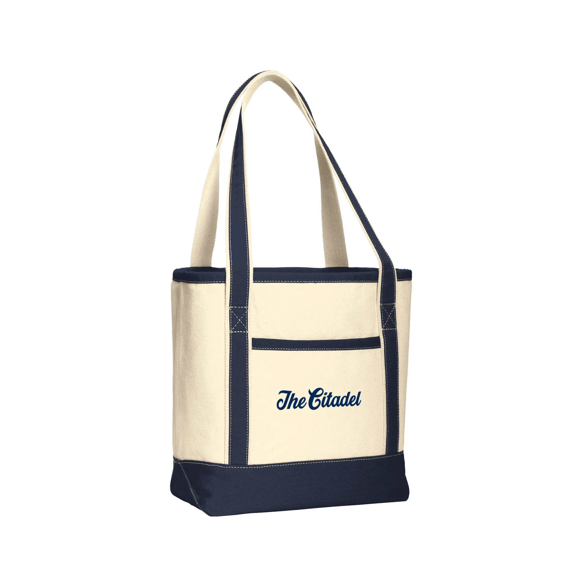 The Citadel Script Logo, Medium Cotton Canvas Boat Tote