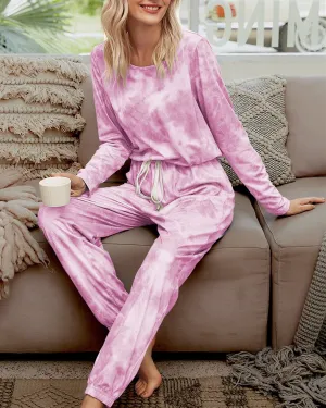 Tie-Dyed Cozy Jumpsuit - Pink Bubble