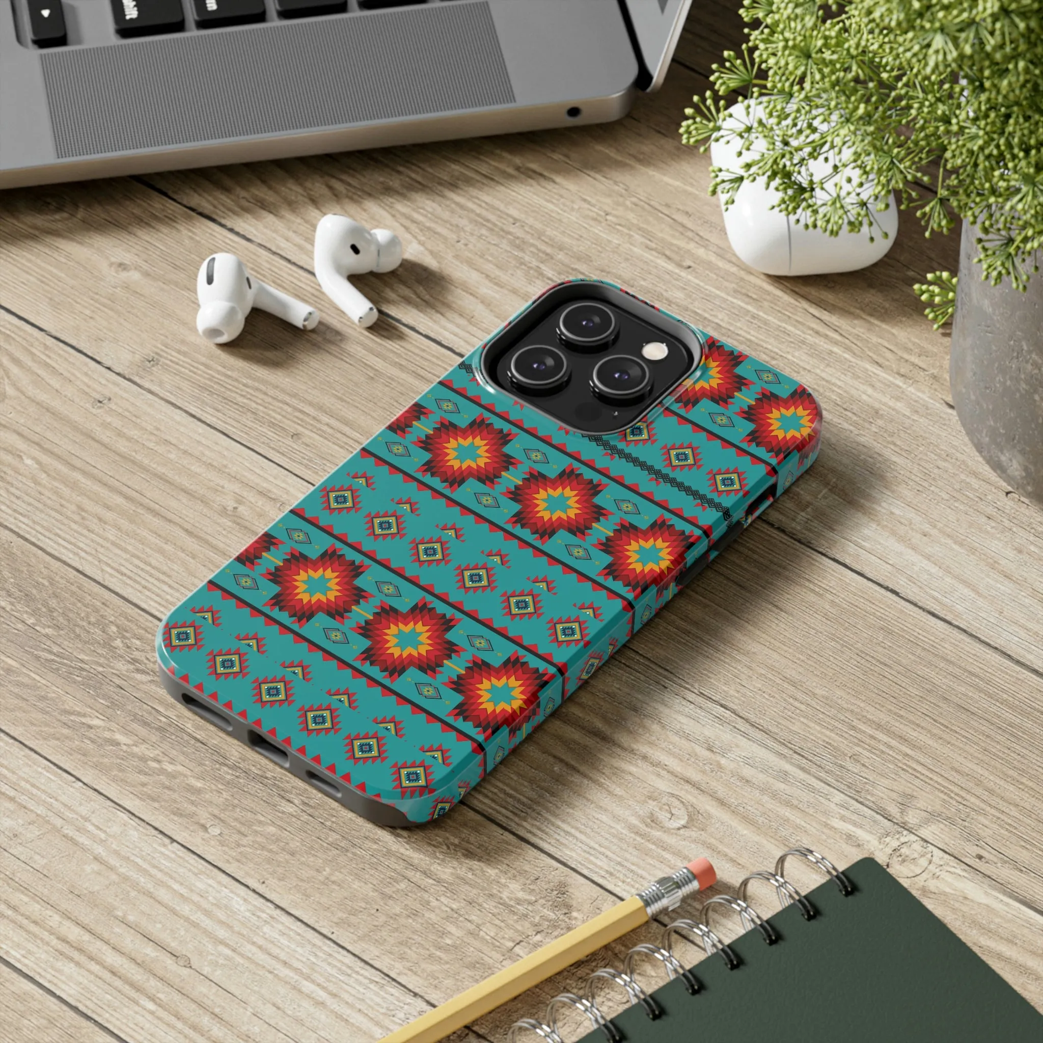 Turquoise Aztec Flexi Case