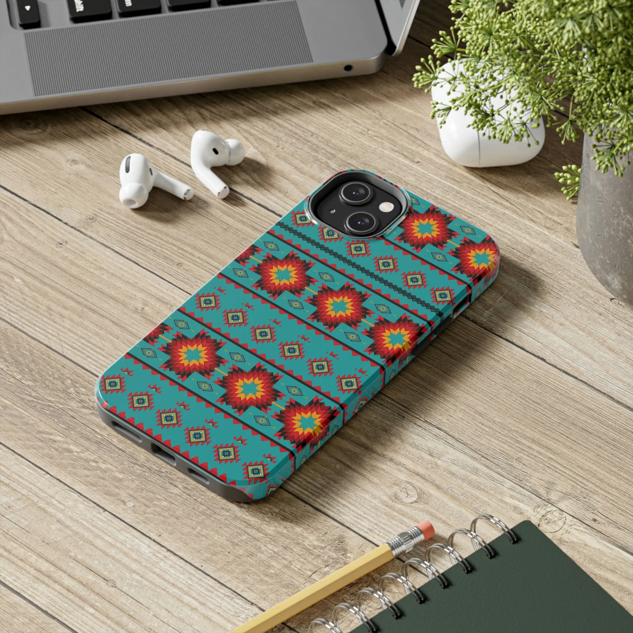 Turquoise Aztec Flexi Case