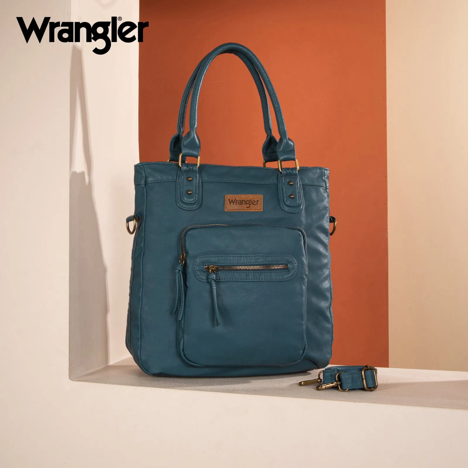 WG165-1110 Wrangler Slouchy Tote/Crossbody - Jean