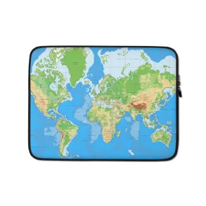 World Map Laptop Sleeve