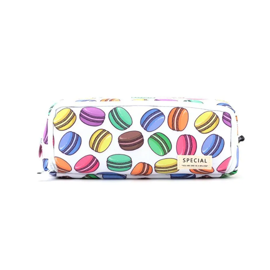 Zipper Pencil Case Large Capacity Storage Bag School Stationery Makeup Organizer