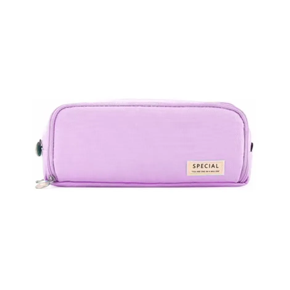 Zipper Pencil Case Large Capacity Storage Bag School Stationery Makeup Organizer