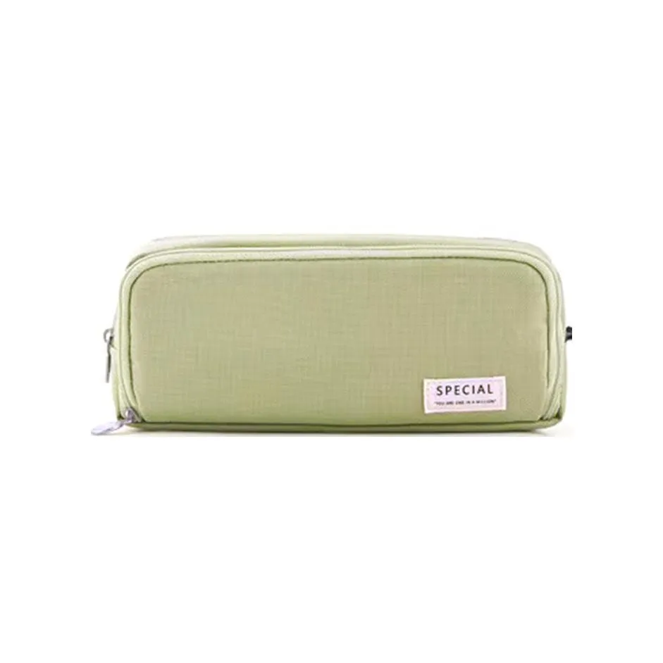 Zipper Pencil Case Large Capacity Storage Bag School Stationery Makeup Organizer